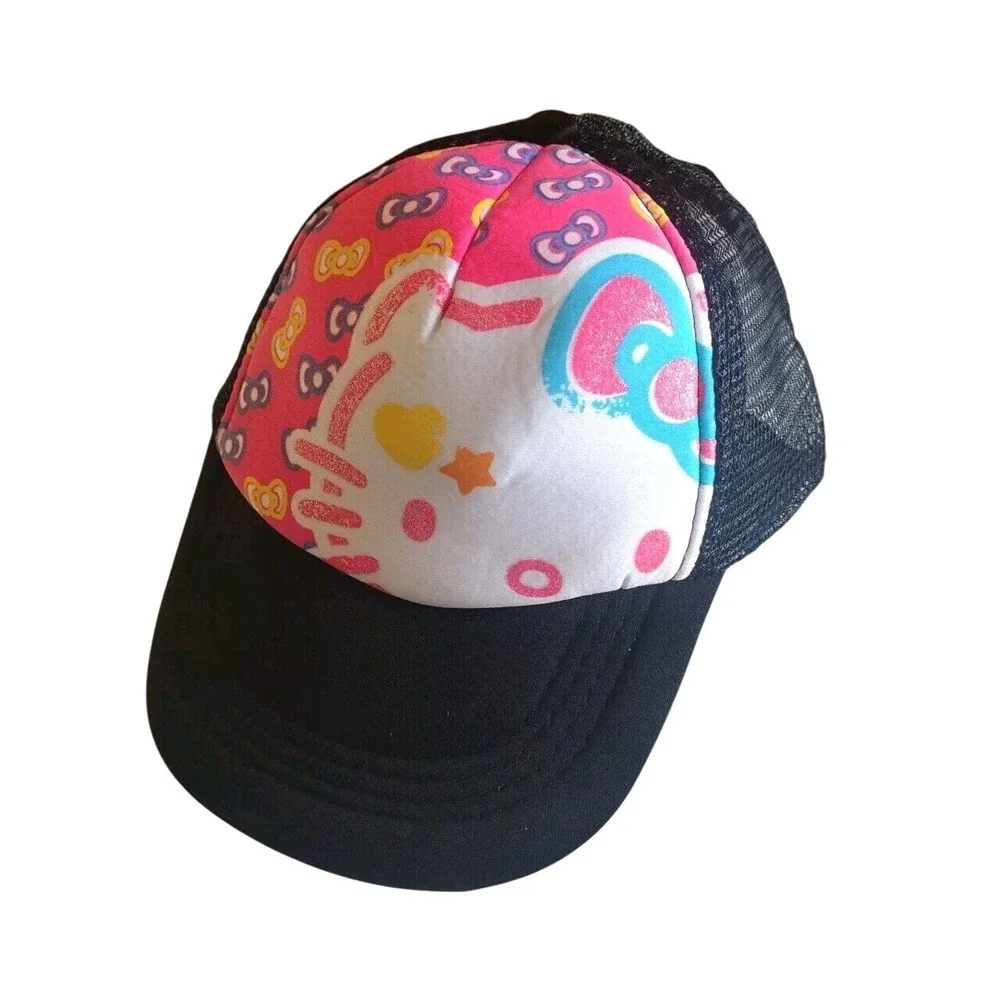 Hello Kitty by Sanrio Baseball Cap Hat unisex One Size Black Adjustable Snapback